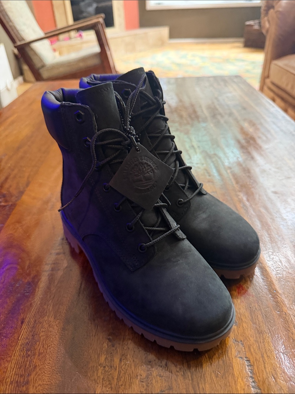 Timberland Women’s Black Lace-Up Leather Boots. NEW WITHOUT BOX